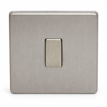 Переключатель клавиша простая, матовая сталь