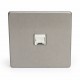 Internet socket RJ 45 cat. 6 brushed steel