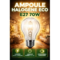 Λάμπα Αλογόνου ECO E27 70W Ρυθμιζόμενη – Θερμό Φως 2700K