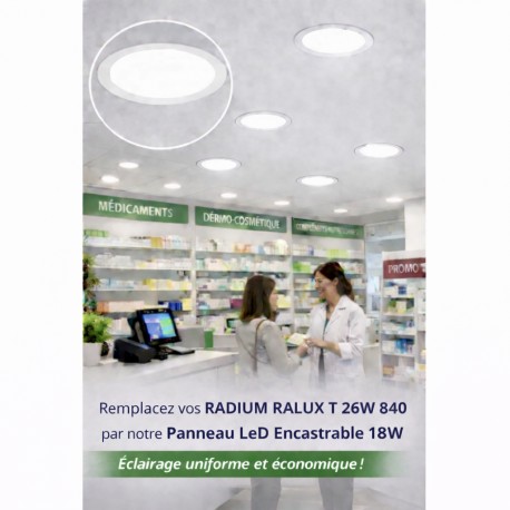 Lâmpada fluorescente compacta de Radium Ralux trio 26W/840