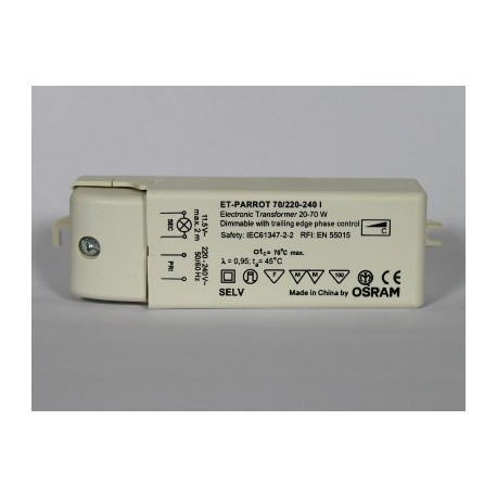 12V μετασχηματιστής OSRAM ET-ΠΑΠΑΓΆΛΟΣ 70/220 - 240