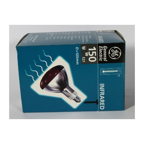 Ampoule chauffante INFRARUBIN R2 GE 150W 240V E3 