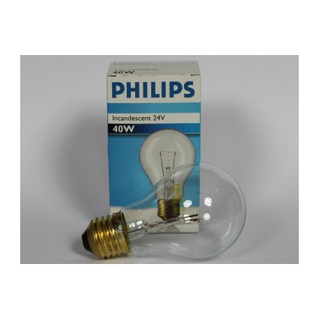 e PHILIPS CLASSIC 24V 40W A60 E27 CL PHILIPS INCADESCENT