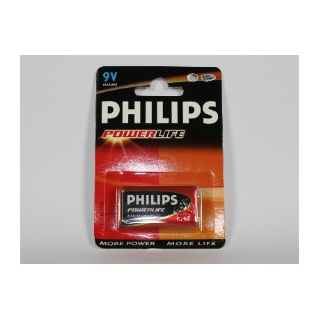 Μπαταρία 9V 6LR61 PHILIPS POWERLIFE 