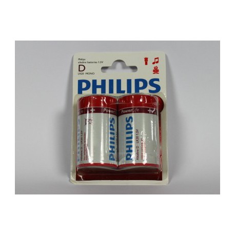 Batteri LR20 1,5 V PHILIPS POWERLIFE 