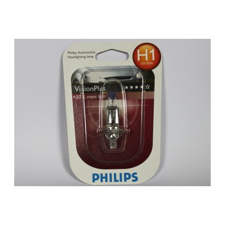 Ampoule voiture H1 PHILIPS VisionPlus H1 12V 55W