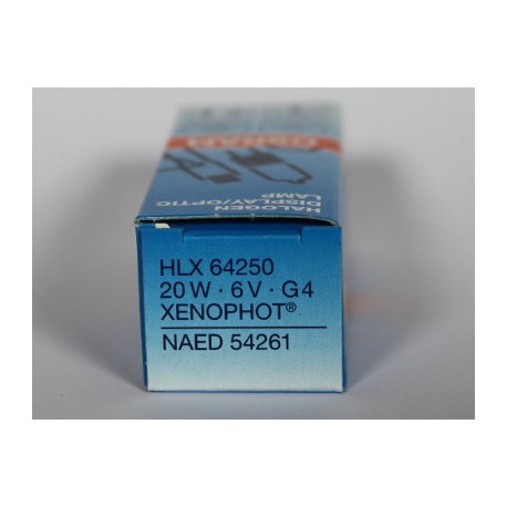 20 x Osram  64250 HLX Xenophot 6V 20W G4 Foto Projektor Lampe ANSI ESB 