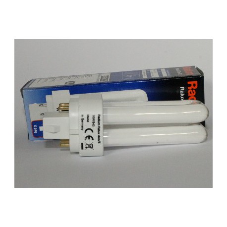 Ampoule fluocompacte Radium Ralux duo/E 10W/840