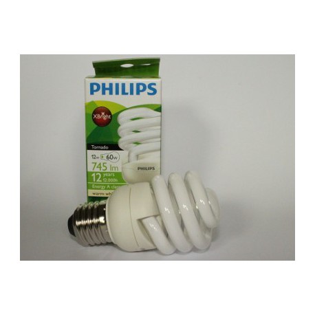 PHILIPS Tornado 12W WW-BRANCO QUENTE 2700K