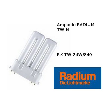 Ampoule fluocompacte Radium Ralux TW 24W/840