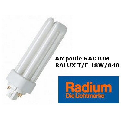 840 RADIUM Ralux® Trio/E Kompakt-Leuchtstofflampe Sockel GX24q 18 Watt 