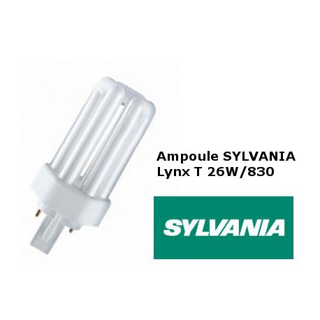 Lâmpada fluorescente compacta de SYLVANIA Lince T 26W 830