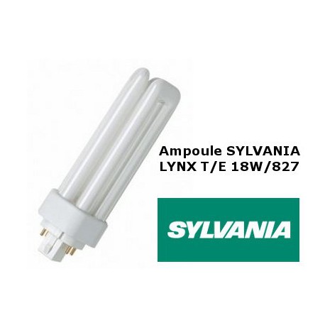 La bombilla fluorescente compacta SYLVANIA Lynx TE 18W 827