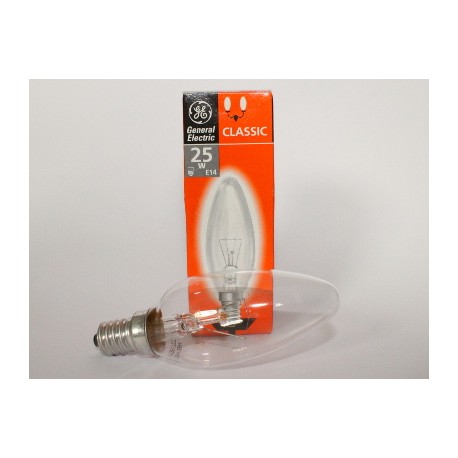 Ampoule flamme E14 25W claire