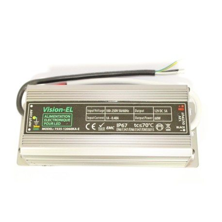 Fuente de alimentación LED de 60W 12V