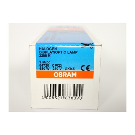 Lamp Osram 230 V/650W CP23 GX9.5 socket 100h 64720