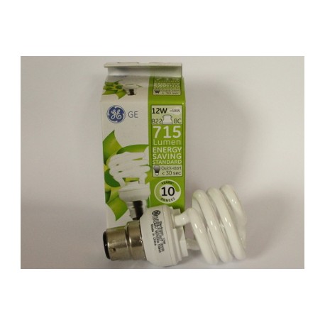 Compact fluorescent B22 12W 58