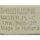 La bombilla fluorescente compacta PHILIPS MASTER PL-C 18W/865/2P