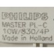 La bombilla fluorescente compacta PHILIPS MASTER PL-C 10 W/830/4P