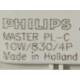 Kompaktleuchtstofflampe PHILIPS MASTER PL-C 10W/830/4P