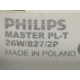 La bombilla fluorescente compacta PHILIPS MASTER PL-T 26W/827/2P