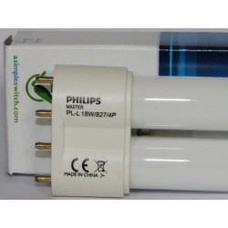 Συμπαγής φθορισμού λάμπα PHILIPS MASTER PL-L 18W/827/4P