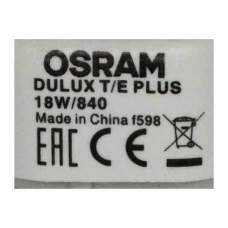 Bombilla OSRAM DULUX T/E 18W/840