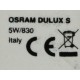 Lampadina OSRAM DULUX S 5W/830 